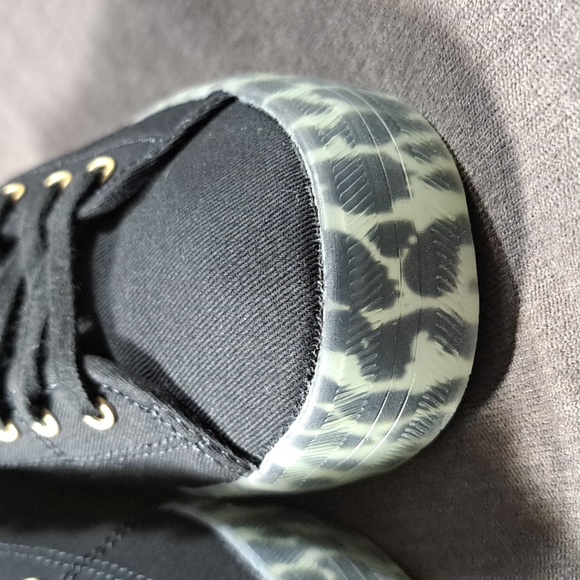 Keds Kickstart Canvas Black Leopard Foxing Lace Up Sneakers WF64735 NWOT US 6 - Picture 5 of 16
